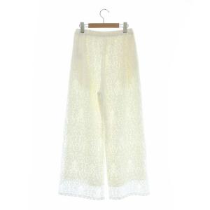 GRACE CONTINENTAL 21SS レース ワイドパンツ イージー 36 ホワイト