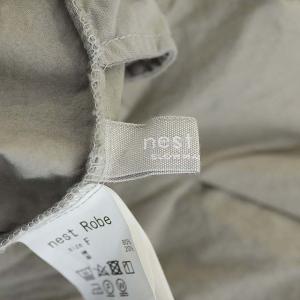 nest Robe 21AW スーピマコットンリネンBIGシルエットパンツ ワイドパンツ タック リネン混 ボタンフライ F グレー
