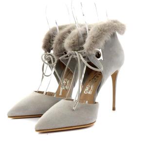 ガンチーニハイヒールパンプス 6 グレー