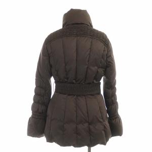 EPOCA シャーリングベルト付きダウンコート ミドル丈 40 ブラウン