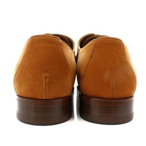 MANOLO BLAHNIK PLUTAKA モンクストラップ フラットシューズ スエード 37 24.0cm 茶 ブラウン 321-1709-0001