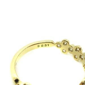 AHKAH フローレントリング  ダイヤ 0.31ct 6号 K18YG