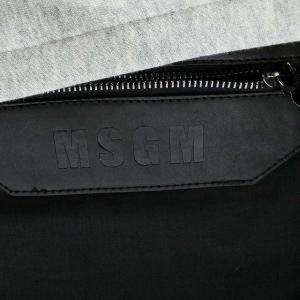 MSGM 2340MZ02 コットンロゴリュック リュックサック ロゴプリント グレー 