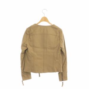 GRACE CONTINENTAL 18SS ラムライダースジャケット レザージャケット 羊革 36 ベージュ