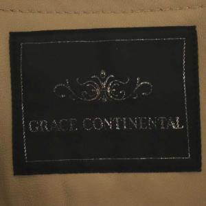 GRACE CONTINENTAL 18SS ラムライダースジャケット レザージャケット 羊革 36 ベージュ