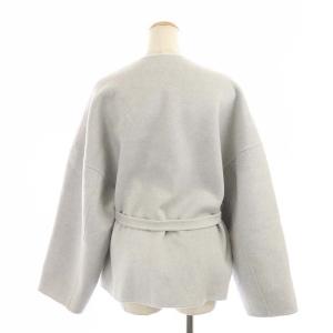 GALERIE VIE 21AW ウールダブルフェイス ベルテッドショートコート 36 グレー
