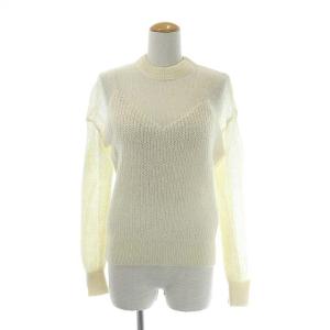 BUSTIER PATTERN KNIT SET ビスチェパターンニット カットソー 長袖 F アイボリー