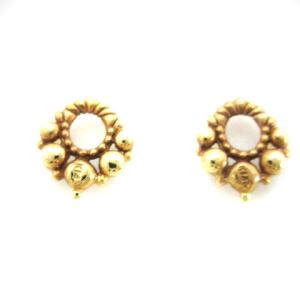 agete サークルピアスチャーム イエローゴールド