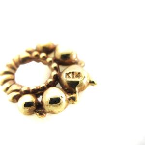 agete サークルピアスチャーム イエローゴールド