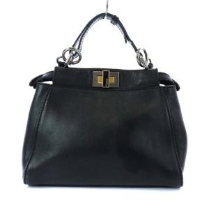 FENDI ミニピーカブー 2WAY ハンドバッグ ブラック