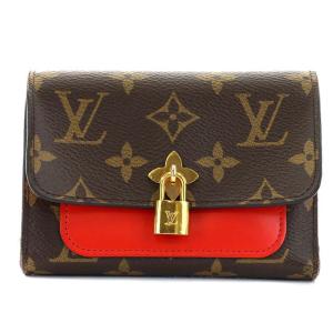 M62567 ポルトフォイユ フラワーコンパクト モノグラム  三つ折り財布 カデナ ブラウン