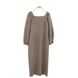 Diagram GRACE CONTINENTAL 21AW チェックワンピース 36 ブラウン