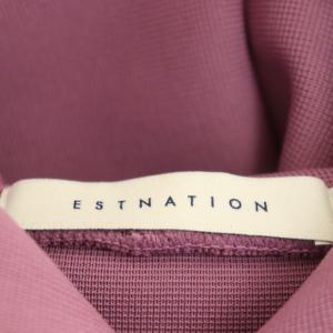 ESTNATION サイドジップミラノリブフーディー パーカー L パープル