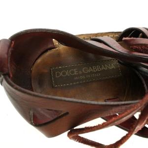 DOLCE&GABBANA グラディエーターサンダル 5.5 ブラウン
