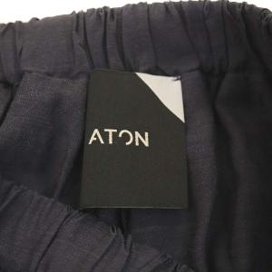 ATON side draped スカートパンツ 2 ネイビー