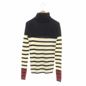 L'Appartement タートルネックボーダーニットセーター ホワイト