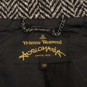 Vivienne Westwood ANGLOMANIA ヘリンボーンツイードコート 38 黒 茶