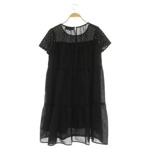 M'S GRACY 切替ハート刺繍ワンピース 38 ブラック