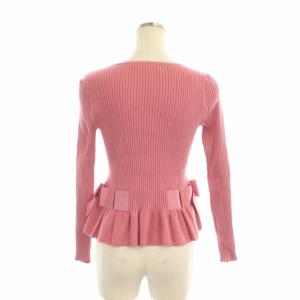 M'S GRACY リボンフレアニット セーター プルオーバー 長袖 38 ピンク