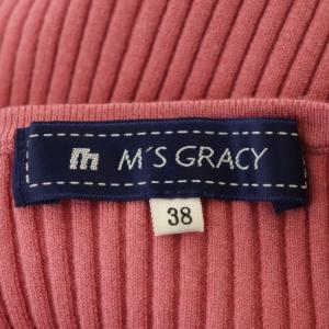 M'S GRACY リボンフレアニット セーター プルオーバー 長袖 38 ピンク