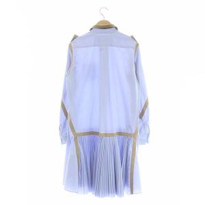 sacai 16AW シャツワンピース プリーツ ロング 2 ライトブルー