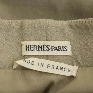 HERMES マルジェラ期 フロントスリットスカート 36 ライトブラウン