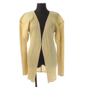 ISSEY MIYAKE プリーツロングカーディガン 3 ベージュ