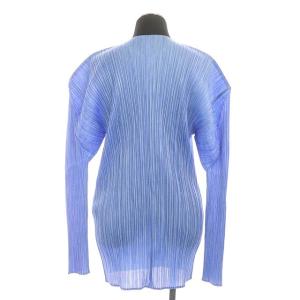 PLEATS PLEASE ISSEY MIYAKE ロングカーディガン プリーツ 3 ライトブルー