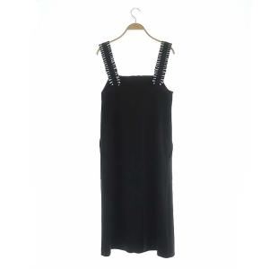 BORDERS at BALCONY 22SS FRILL STRAP JUMPER SKIRT ワンピース 36 ブラック