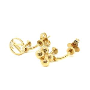 LOUIS VUITTON M64859 モノグラム ブックル ドレイユ・ブルーミング ピアス ゴールド