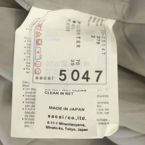 sacai アシンメトリー ドレープドレスワンピース ロング ベアトップ 2 グレー