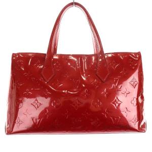 LOUIS VUITTON M93642 モノグラムヴェルニ ウィルシャーPM ハンドバッグ レッド 