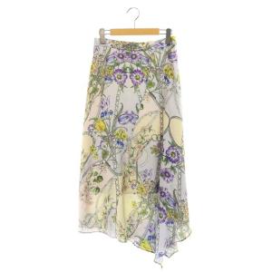 20SS チェーンフラワープリントスカート 38 マルチカラー