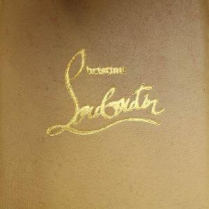 Christian Louboutin スパイクスタッズ スニーカー スリッポン シューズ 25cm ライトグレー オーロラ