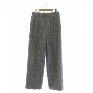 ADORE ワイドパンツ ウール グレンチェック 36 ブラック ホワイト
