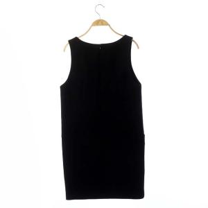 ADORE ウール ジャンパースカート ワンピース ひざ丈 ノースリーブ 38 ブラック