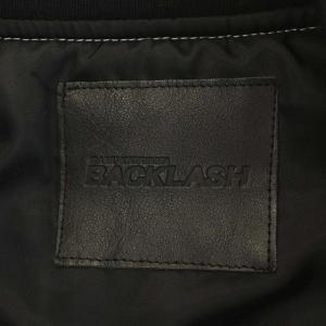 ISAMU KATAYAMA BACKLASH ナイロン バングラディッシュバッファロー MA-1 フライト ジャケット ブルゾン 切替 レザー ジップアップ アウター S