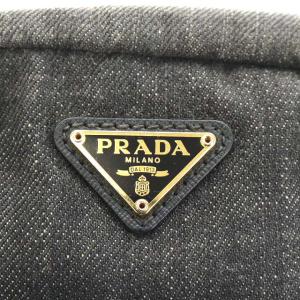 PRADA デニムポーチ グレー