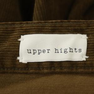 upper hights JENNA CORDUROY SLIT コーデュロイパンツ ストレート 25 ブラウン