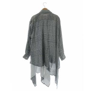 MM6 Maison Margiela 21SS 千鳥格子柄 アシンメトリー シャツ