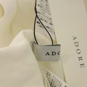 ADORE 21SS シアー麻ブラウス シャツ 五分袖 38 ホワイト
