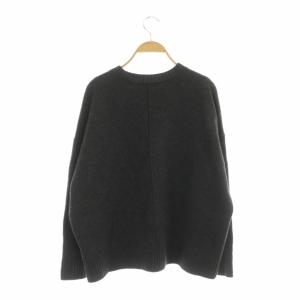 UNITED ARROWS 21AW W/CA ニット セーター スリット 長袖 チャコール