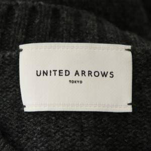 UNITED ARROWS 21AW W/CA ニット セーター スリット 長袖 チャコール
