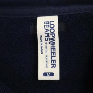 LOOPWHEELER BEAMS PLUS別注 ジップアップパーカー スリムフィット M ネイビー