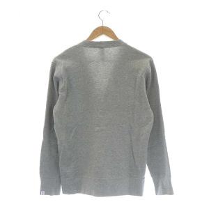 LOOPWHEELER BEAMS PLUS別注 カーディガン スウェット地 長袖 Vネック S グレー
