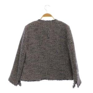 Theory アンサンブルツイードノースリーブトップス 2 ネイビー