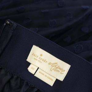 kate spade new york ドットチュールプリーツスカート 00 ネイビー