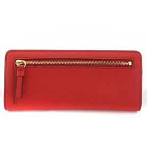 TORY BURCH ROBINSON スリムウォレット 長財布 ロゴ レザー レッド