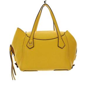 TORY BURCH PERRY SATCHEL レザーハンドバッグ イエロー