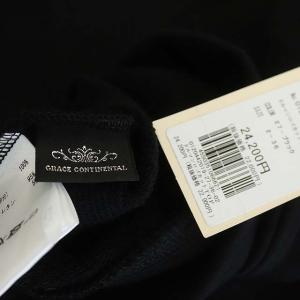 GRACE CONTINENTAL 20AW ドルマンロゴカットトップ スウェット プルオーバー ビーズ装飾 長袖 36 ブラック